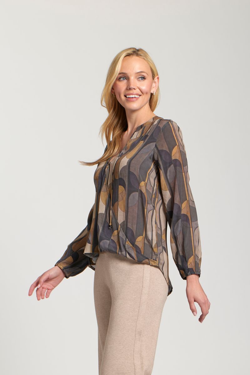 My Dressy Blouse - Grey Multi