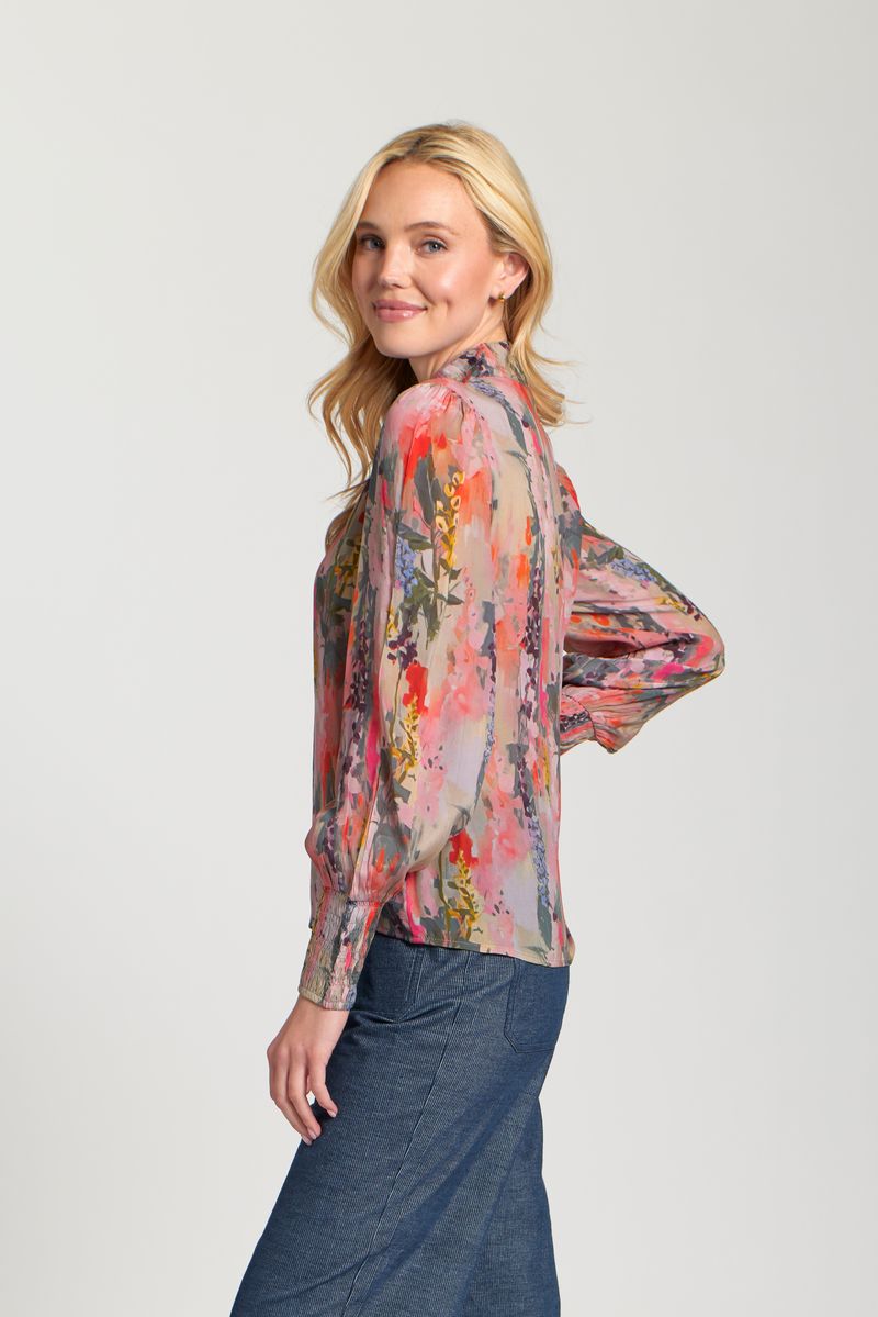 The Celine Blouse - Pink Multi