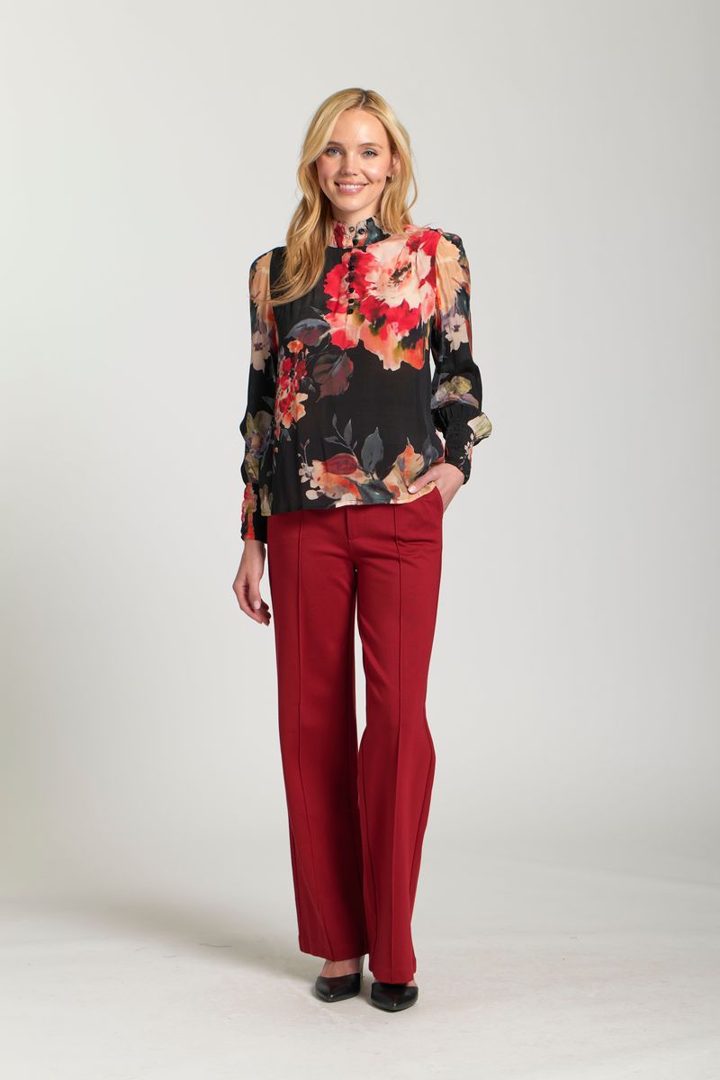 The Carli Blouse - Red Multi