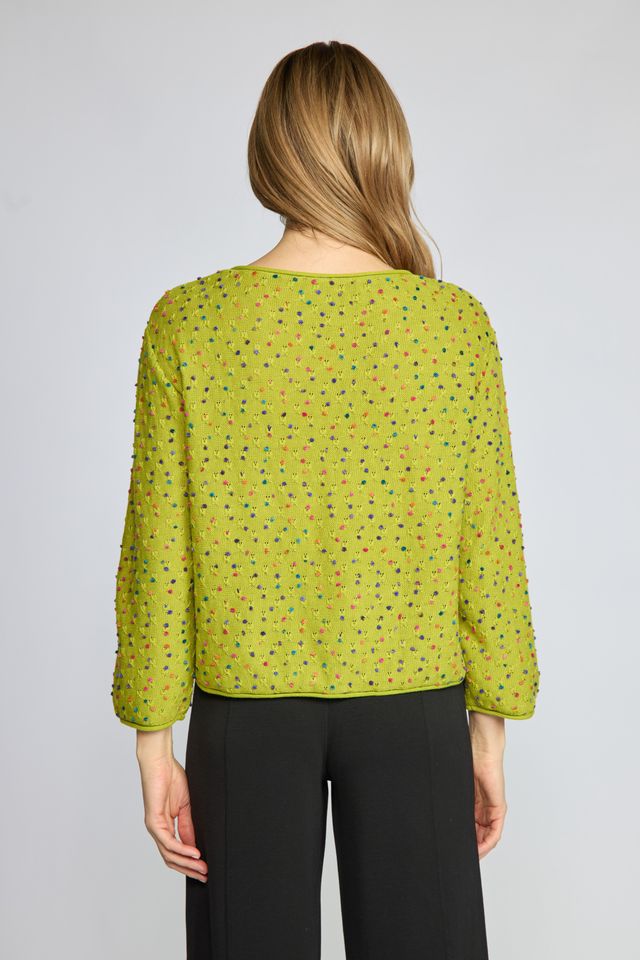 Confetti Dot Pullover - Pear