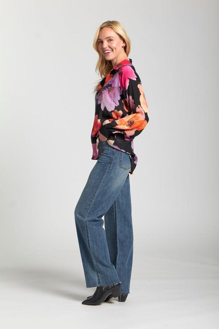 The Brielle Blouse - Bright Pink