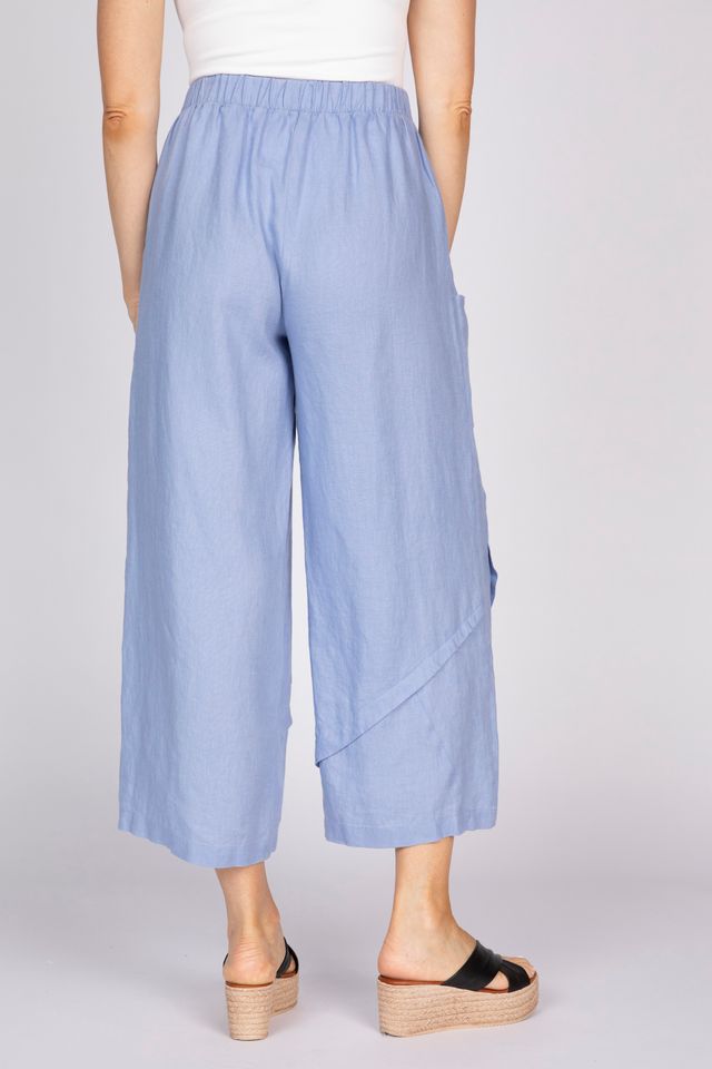 Crossroads Seamed Linen Pants - Lavender