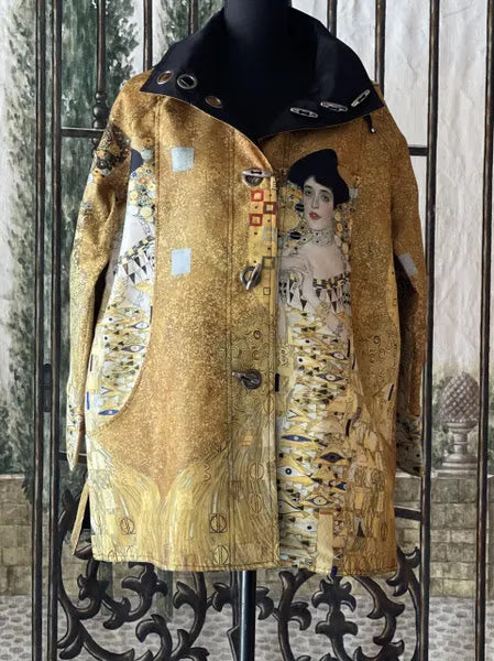 Lady In Gold Raincoat - Gold Multi