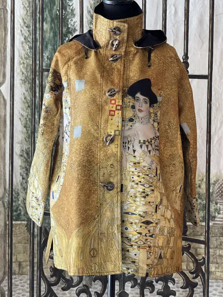 Lady In Gold Raincoat - Gold Multi