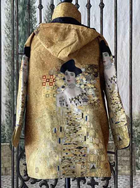 Lady In Gold Raincoat - Gold Multi