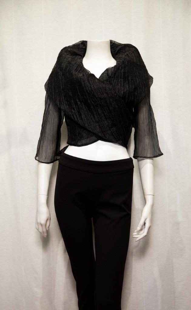 Chic Organza Bolero - Black