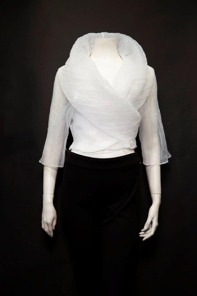 Chic Organza Bolero - White