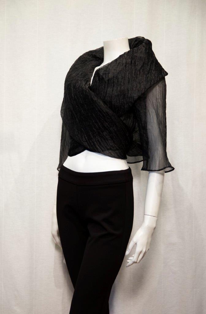 Chic Organza Bolero - Black