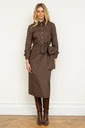 Talita Wrap Dress - Brown