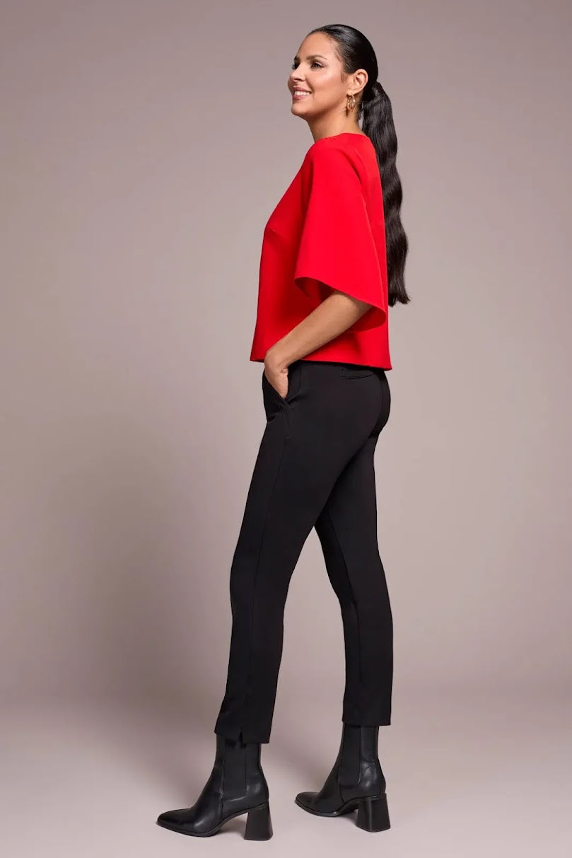 Pull On Ankle Pant - Black