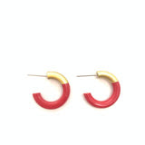 Liz Small Hoop Earring - Red