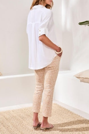 Pull On Capri Pants - Sesame