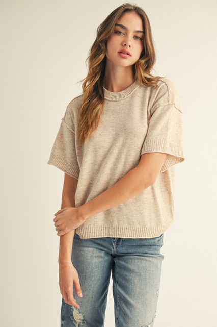 The Carmen Top - Oatmeal