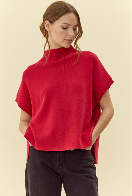 Marcia Knit Sweater - Red