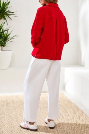 Johnny Collar Top - Sangria