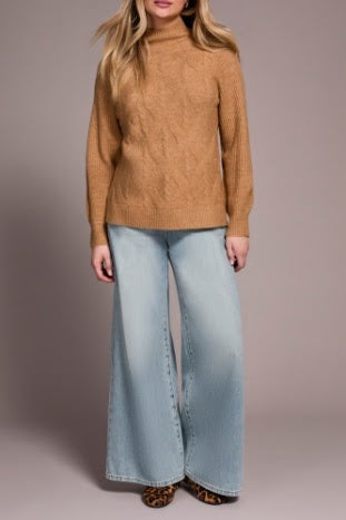 Cozy Cable Sweater - Ice Latte