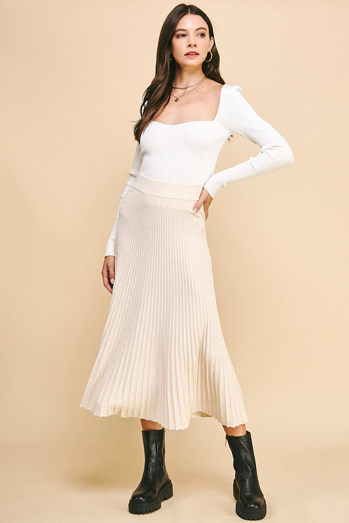 Oh Pleats Skirt - Ivory