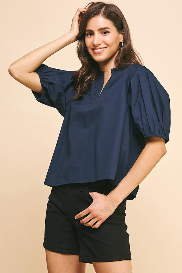 Magnolia Top - Deep Navy