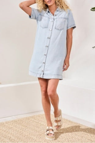 Cindy Denim Dress - Bondi Beach