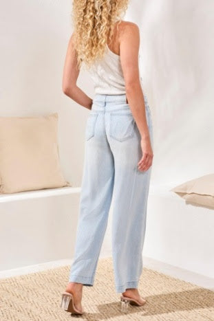 Audrey Palazzo Denim Jeans - Bondi Beach