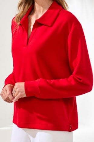 Johnny Collar Top - Sangria