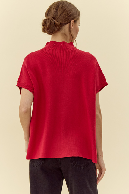 Marcia Knit Sweater - Red