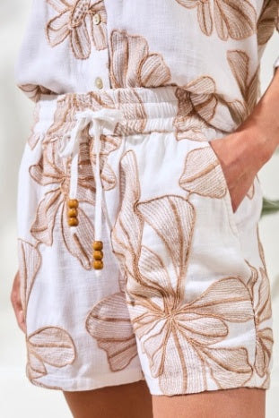 Vacation Getaway Short Set - White