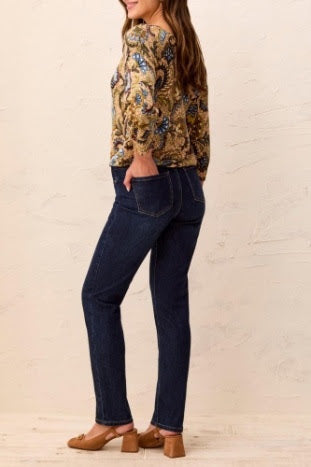 Sophia Curvy Straight Jeans - Deep Ocean