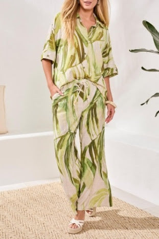Island Adventures Pant Set - Mint Leaf