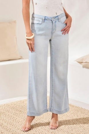 Audrey Palazzo Denim Jeans - Bondi Beach