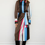 Talita Wrap Dress - Stripes