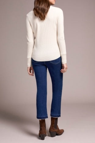 The Farrah Henley Top - Eggshell
