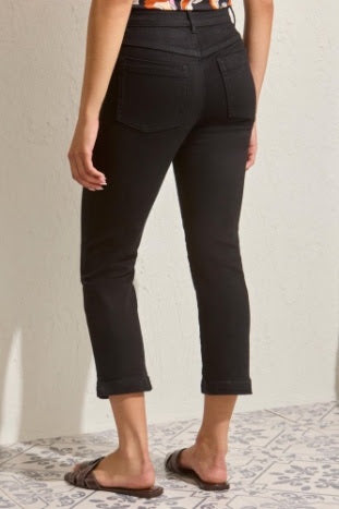 Audrey MR Straight Crop Denim - Black