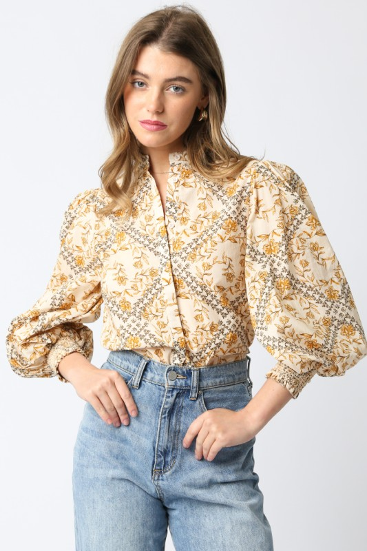 Myra Top - Natural Multi