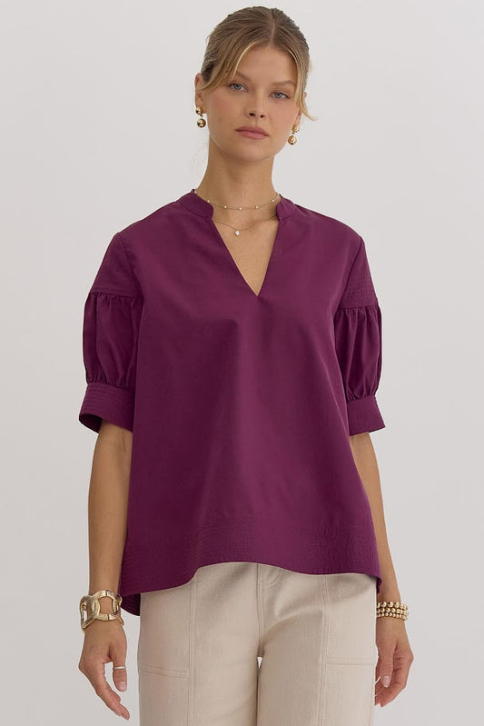 Heather Blouse - Plum