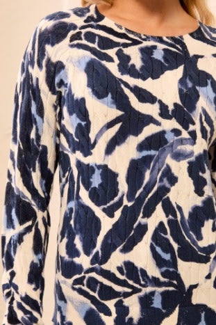 Fun Crew Neck Sweater - Blue Fog