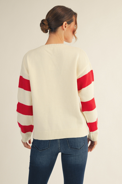 Candy Cane Sweater - Ivory