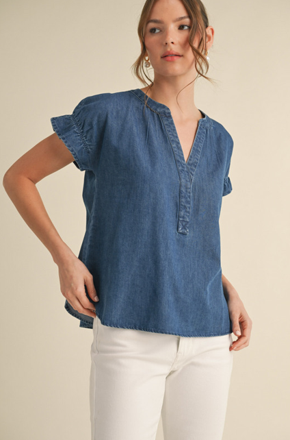 Cute Denim Top - Denim