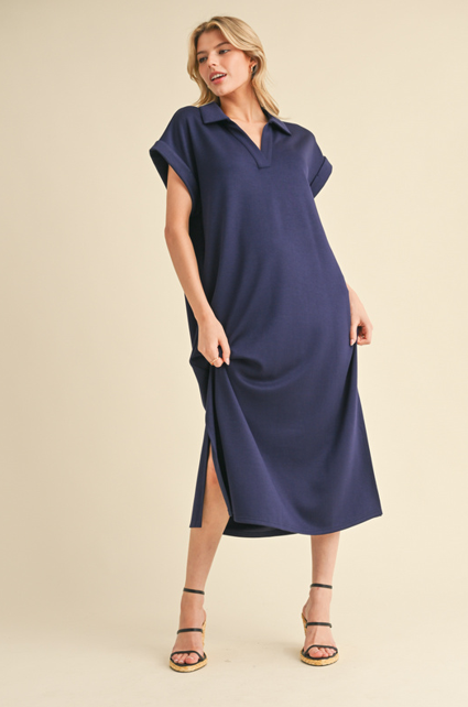 Soft & Cozy Dress - Navy