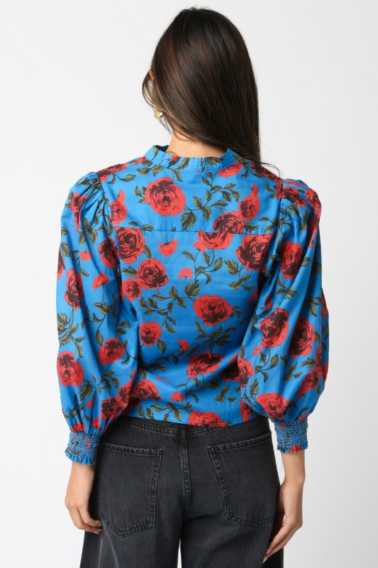 Myra Top - Blue/Red