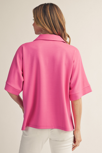 Easy Does It Top - Hot Pink