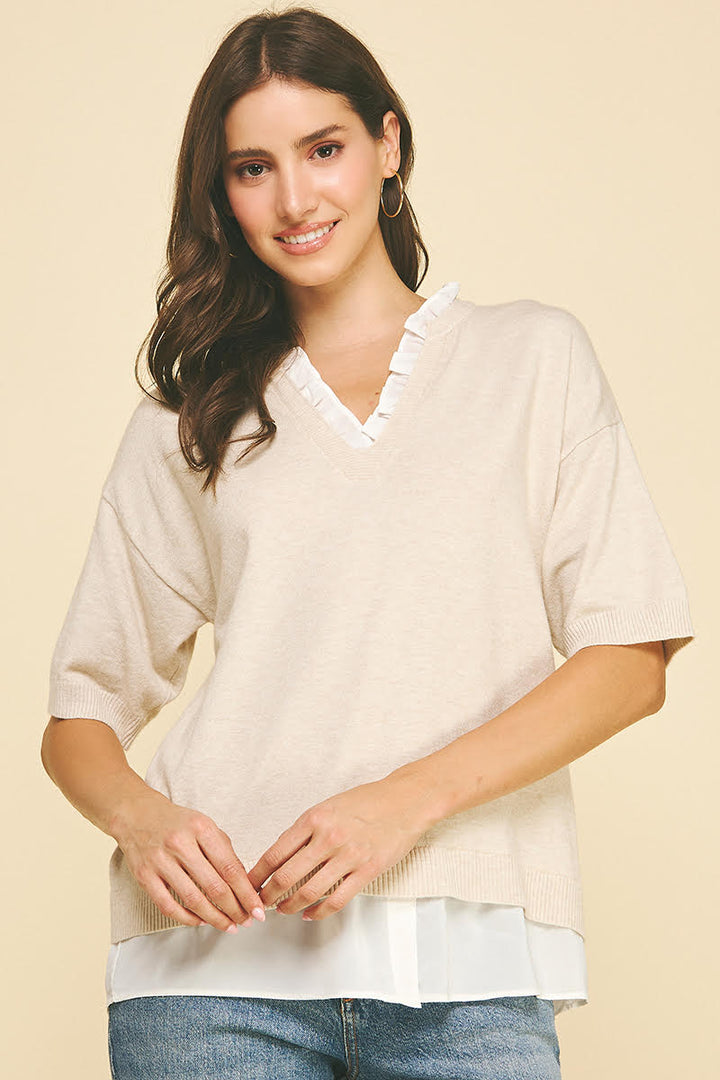 Kara Blouse - Oatmeal