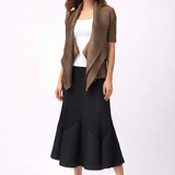 Evelyn Pleated Jacket - Brown