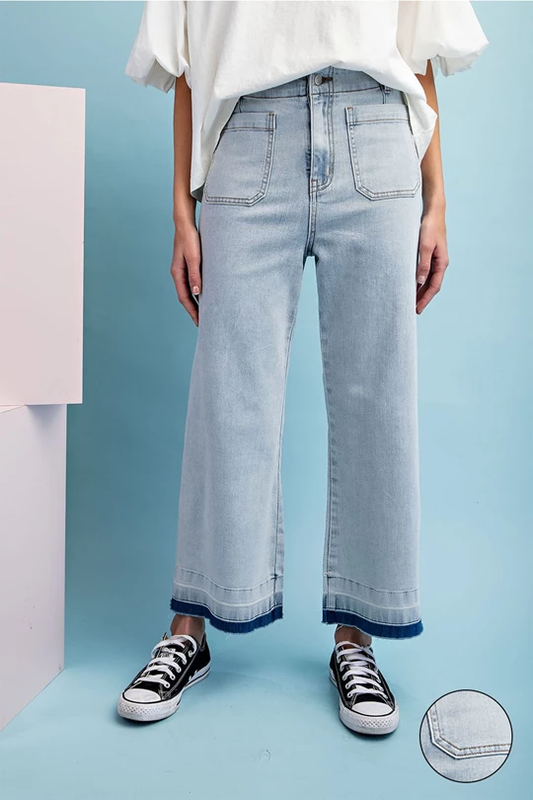 Lisa Cropped Jeans - Denim