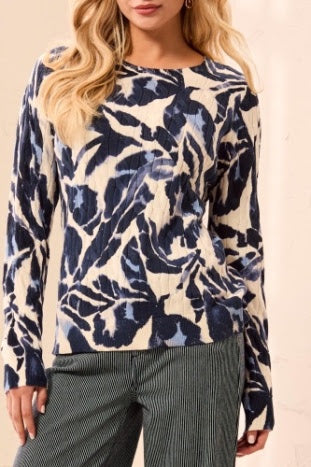 Fun Crew Neck Sweater - Blue Fog
