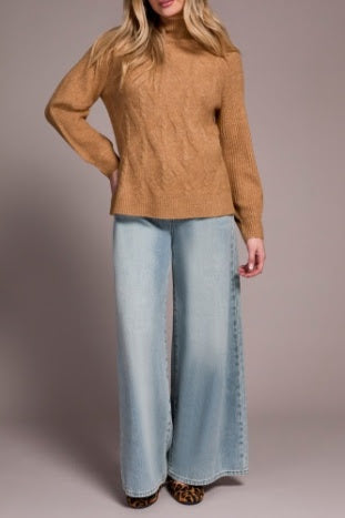 Cozy Cable Sweater - Ice Latte