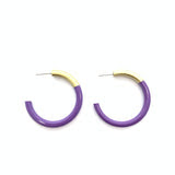 Liz Med Hoop Earring - Purple