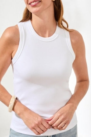 Racer Back Tank - White