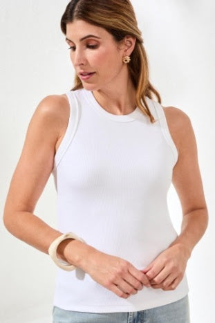Racer Back Tank - White