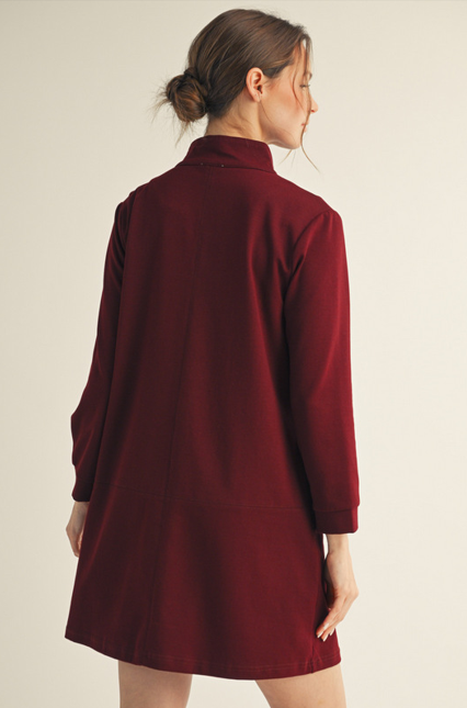 Soft & Cozy Too Dress - Burgundy